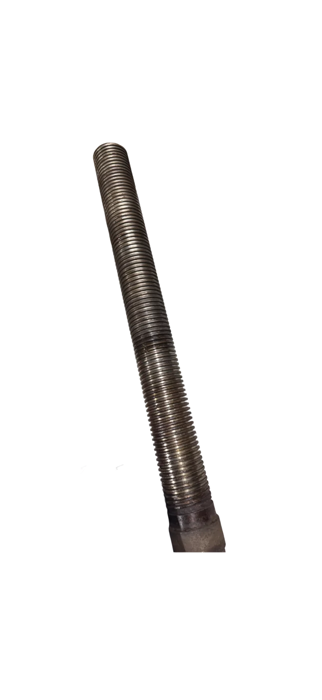 Aircraft jack threaded screw before restoration